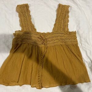 Doen mustard tank top shirt XS - worn once!